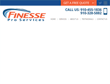 Tablet Screenshot of finesseproserv.com